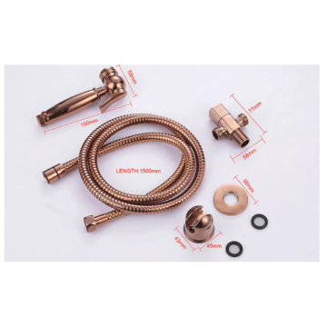 Rose Gold Brass Bidet Shattaf Shower Bidet